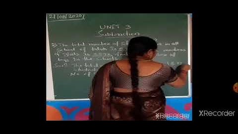 Unit 3 -  Subtraction - Exercise 3.1 - Video 2