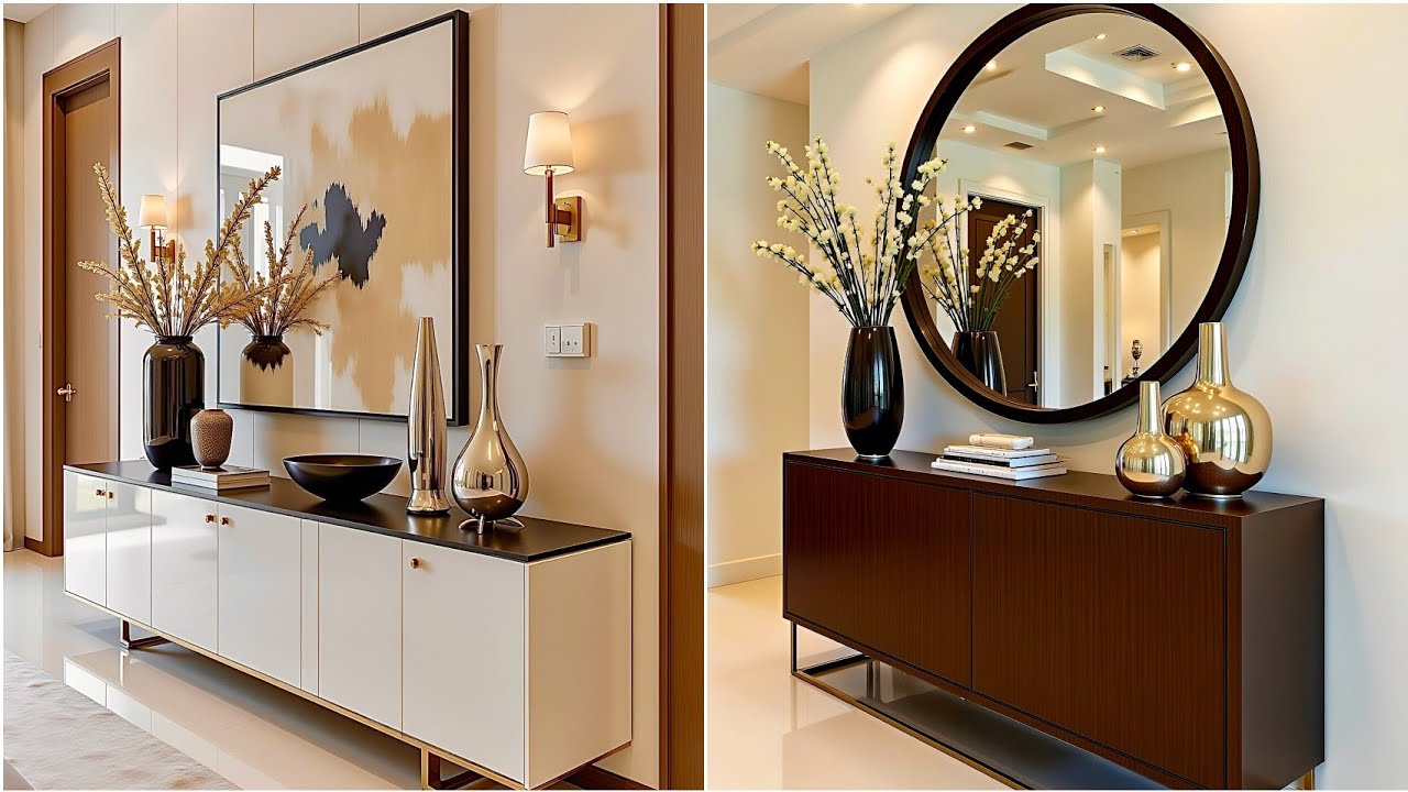 Luxury Entryway Design Trends 2026 Modern Console & Mirror Styling Hacks | Home Interior Design Tips