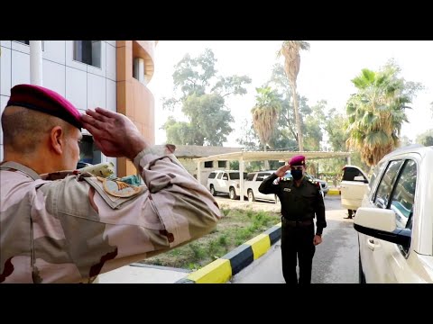 الفريق الركن ناصر الغنام رئيس الاكاديمية العسكرية يستقبل رئيس اركان الجيش الفريق اول الركن عبدالامير