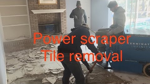 Power scraper makes quick work of ceramic tile removal #2024 #asmr #asmrvideo #machine #powertools
