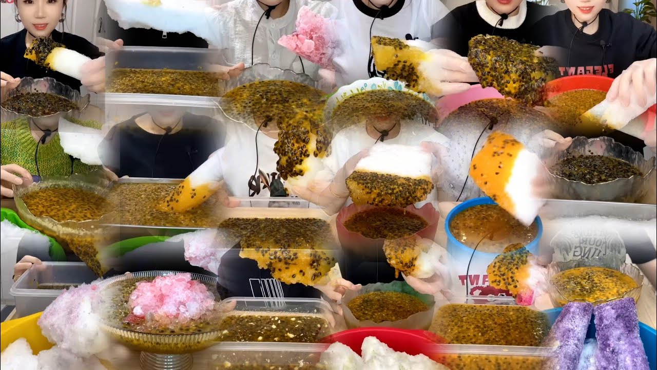 PART 3 // YY// ICE DIPPED IN PASSION FRUIT EATING ASMR COLLECTION OLD 