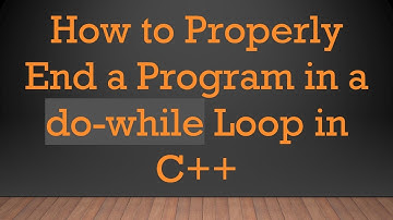 How to Properly End a Program in a do-while Loop in C+ +
