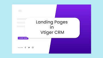 Vtiger Landing Pages - Build Landing Pages in CRM