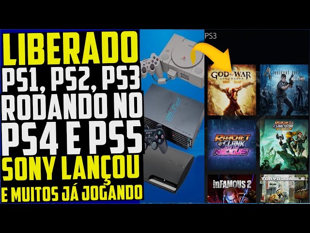 Sony confirma que o PS5 não será compatível com os jogos PS1, PS2 e PS3