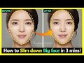 3 minutes!! How to reduce a large and wide face to slim (Japan massage to narrow the facial bones)