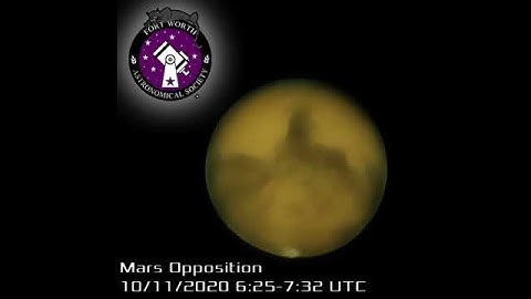 Mars Opposition 2020 - 1 hour timelapse