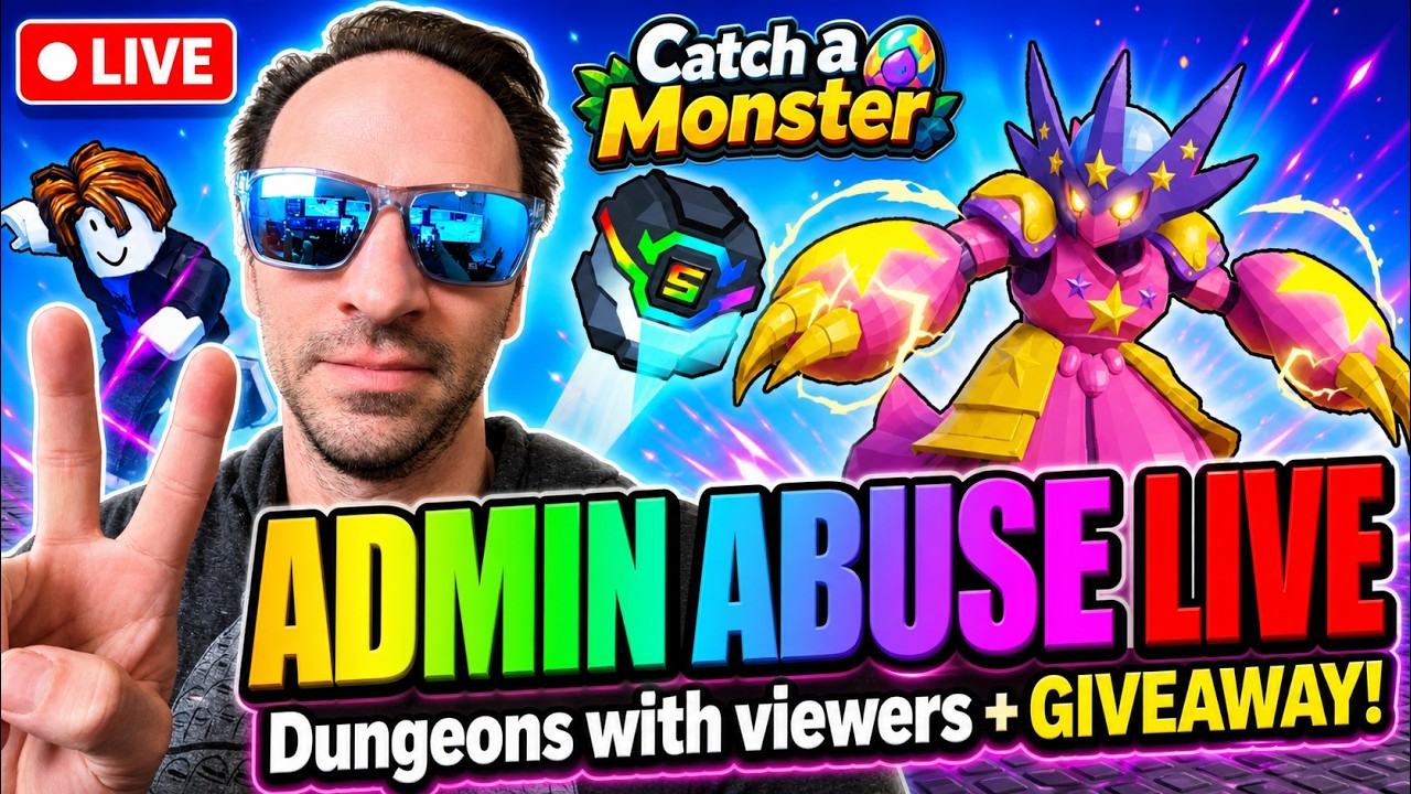 🔴LIVE! ADMIN ABUSE! Dungeons With Viewers + GIVEAWAY | Catch a