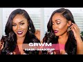 GRWM| Makeup + How I Lay My Wigs