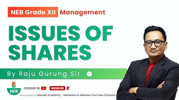 Issues of Shares Grade XII | Accounting Live Class by Raju Sir |  @EdusoftAcademy