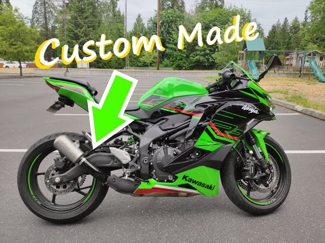 Kawasaki Ninja ZX4RR custom exhaust pipe LeoVince slip-on