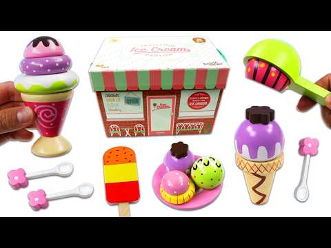 Toy ASMR 🍨 Satisfying Wooden Ice Cream Dessert Set!