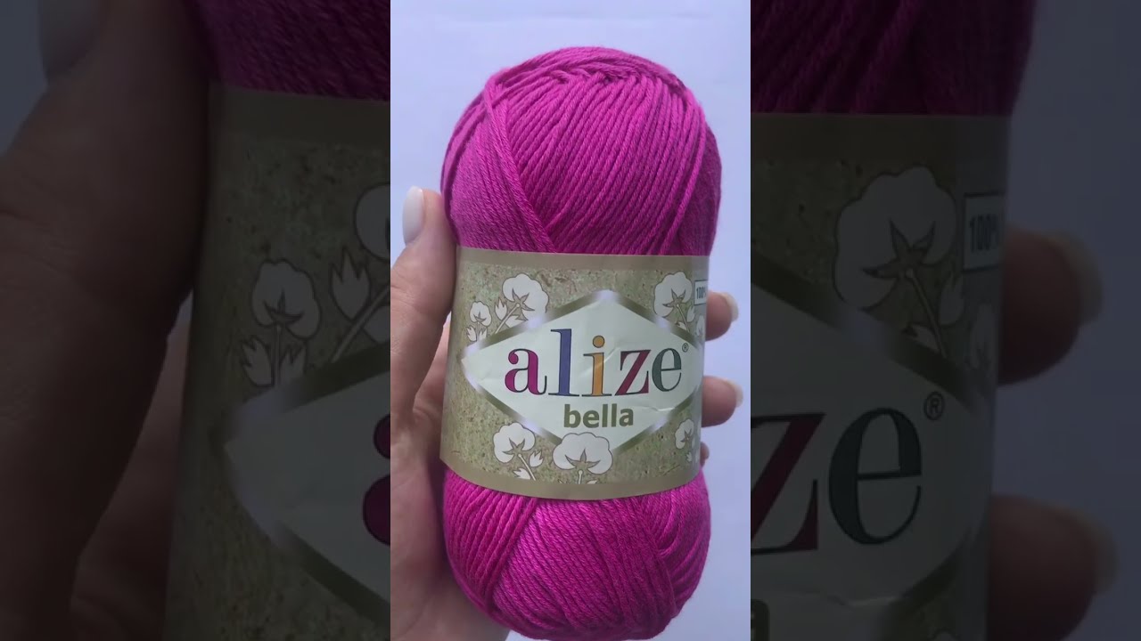 Подробный обзор пряжи Alize Bella 50гр(Хлопок 100%) №489 Ярко-розовый