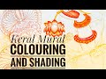 Kerala mural painting colouring and shading