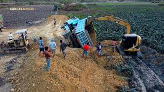 Dump Truck Drive Back Unloading Landslide Overturned / Recovery Stuck Dump Truck by Bulldozer real working 2,087 views 3 weeks ago 1 hour, 32 minutes