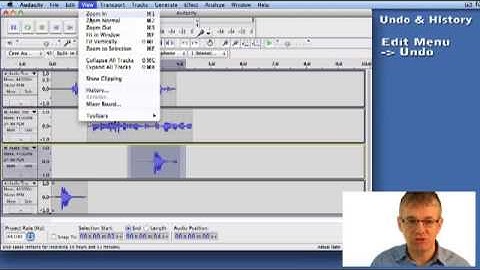 10 How to use Undo and History in Audacity - Video Guide to Audacity
