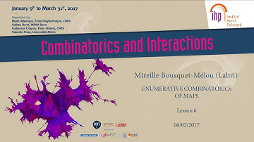 Enumerative Combinatorics of Maps - 6/10