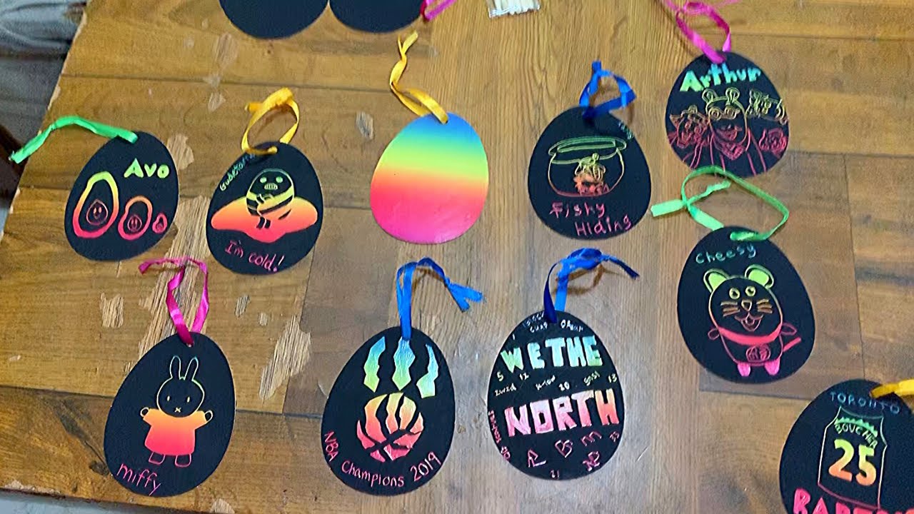 Designing Scratch Art Easter Ornaments! YouTube
