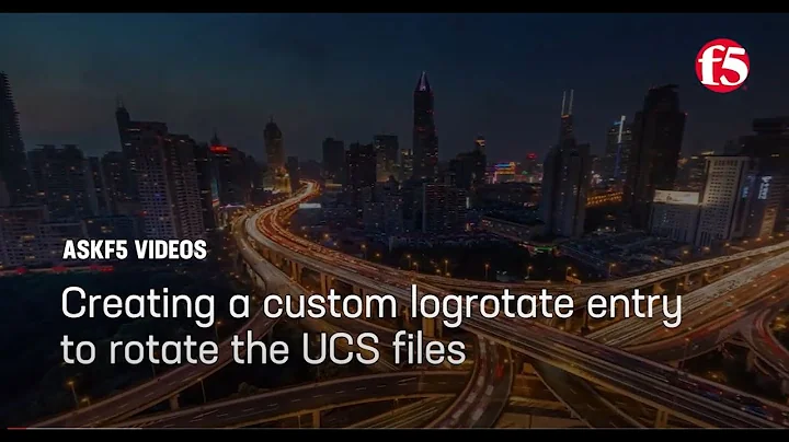 Creating a custom logrotate entry to rotate the UCS files