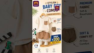 Baby Boy Stylish Combo Under ₹200 😍 |Meesho Best Deal 🔥 Budget Kids Wear#meeshofinds#kidwear #shorts