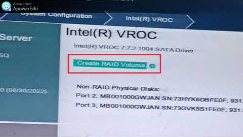 How to config RAID 1 VROC controller on HPE Gen10 plus V2