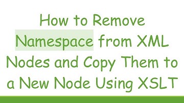 How to Remove Namespace from XML Nodes and Copy Them to a New Node Using XSLT