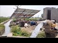 Solar system for agriculture 15 solar panels 4 inch high pressure water delivery in Urdu Hindi