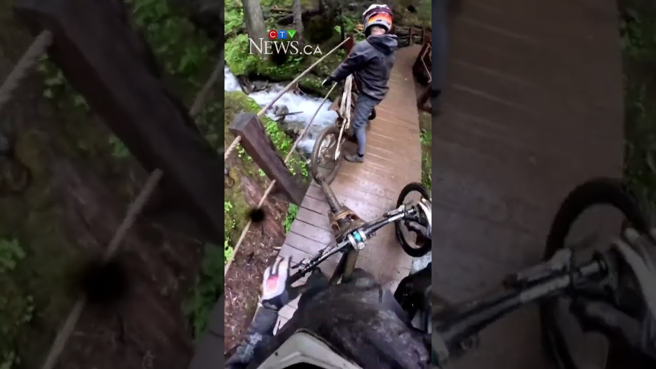 Man seen throwing teen’s mountain bike off bridge in B.C.