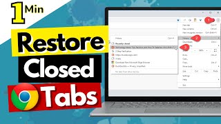 How To Restore Closed Tabs In Google Chrome