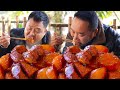 拔點蘿蔔，二弟做&quot;蘿蔔燉肉&quot;，麻辣鮮香一口一塊真過癮｜Mukbang【鐵鍋視頻】