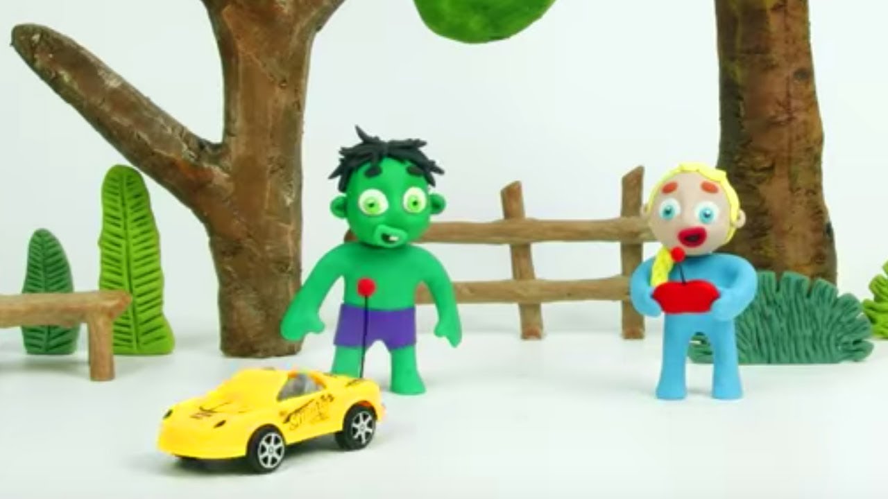 funny pranks videos Baby heroes remote control car 💕 Stop motion videos for kids
