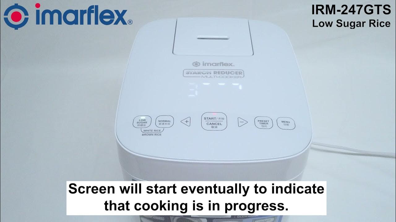 IMARFLEX IRM247GTS How to Use (Low Sugar Rice) YouTube