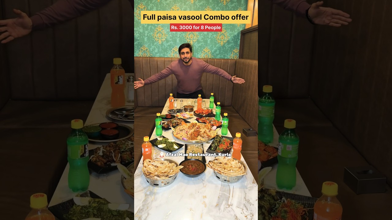 Kurla ka sabse affordable paisa vasool offer | Afzal Mao Restaurant | Afzal Special Kepsa Thaal