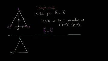 Comment calculer les 3 angles d'un triangle isocèle ?