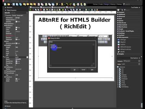 ABtnRE for HTML5 Builder by Alex B,Russia (RichEdit component for HTML5 Builder ). www.h5b.ru