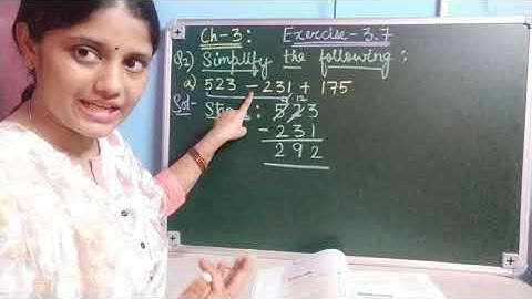 MATHS Class-3 Ch-3 SUBTRACTION Simplification Ex-3.7