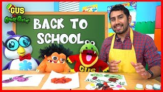 First Day of School with Gus the Gummy Gator! Back to School Pretend Play Painting