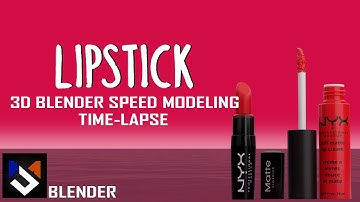 Lipstick 3D model blender modeling timelapse part 2