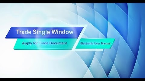 Chapter 4.1: Apply for Trade Document