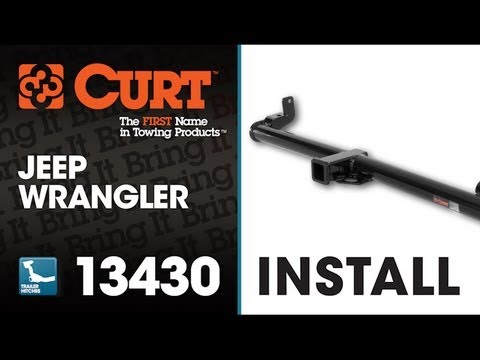 Trailer Hitch Install: CURT 13430 on 1999 Jeep Wrangler - YouTube