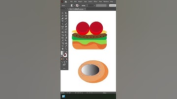 Burger Vector Art || Adobe Illustrator || #shorts