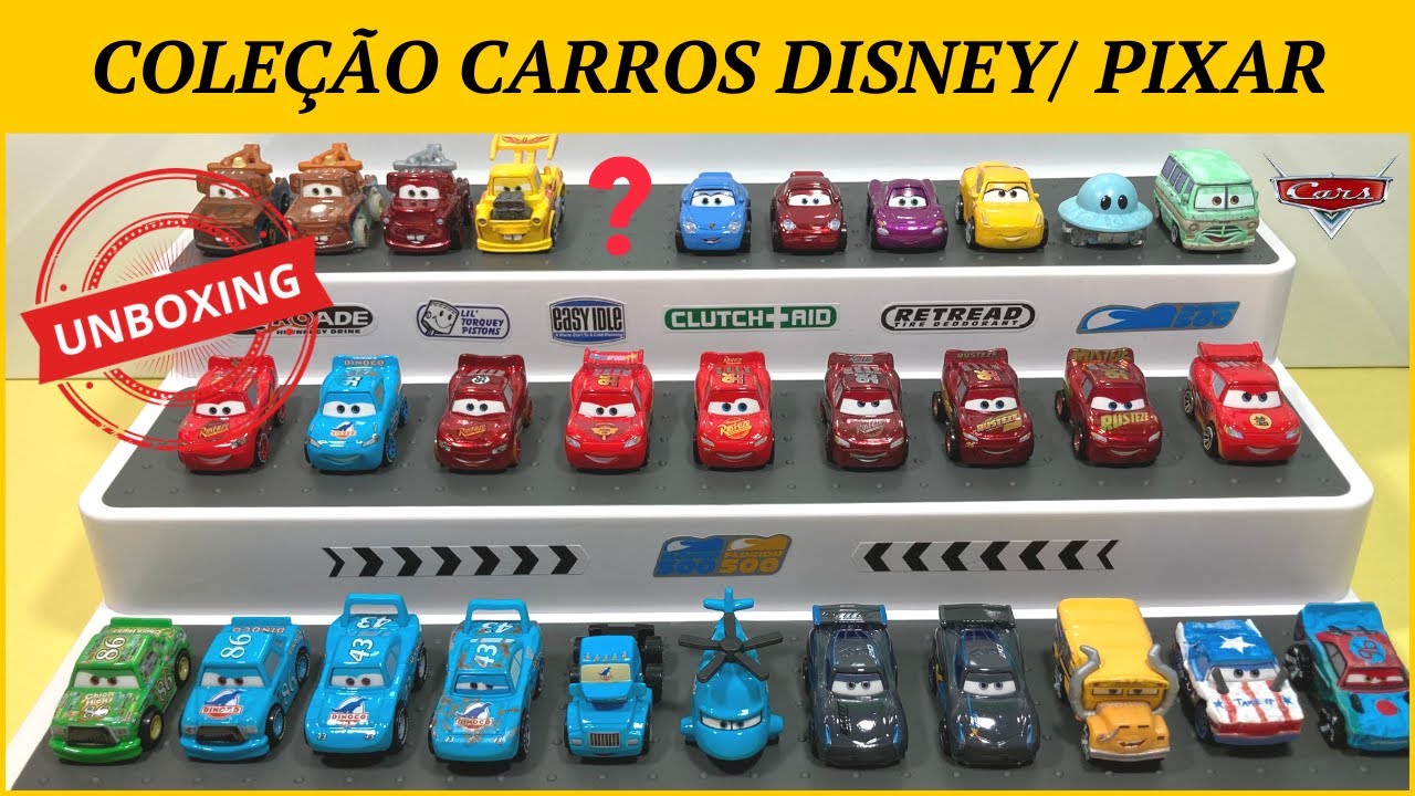 Minha Coleção CARROS DISNEY/ PIXAR - Miniaturas Mini Racers da Mattel ...