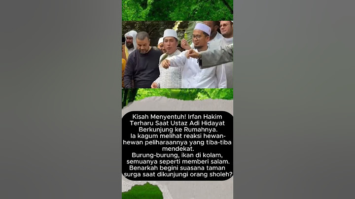 MasyaAllah ,ini reaksi  Hewan Saat Ustadz Adi Hidayat Datang, Irfan Hakim Terharu! 😭🕊️