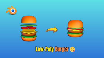 Low-Poly Burger | Blender 3D Modeling Tutorial | Part 1 #blender #lowpoly