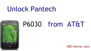 Unlock Pantech P6030 AT&T
