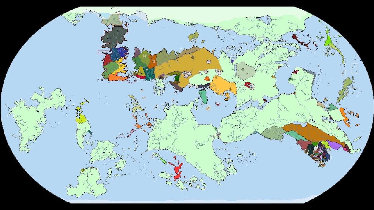 World Map Of Game Of Thrones Entire World Map of Game of Thrones   YouTube