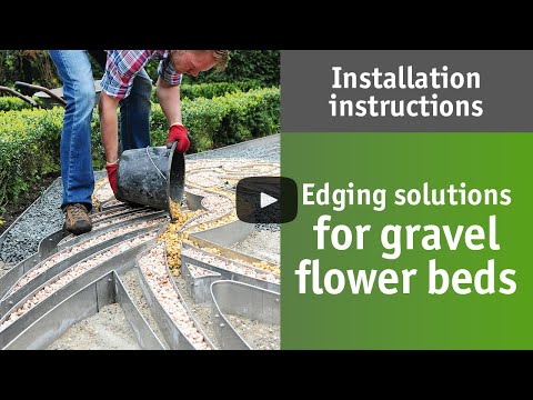 Edging solutions for gravel flower beds – Assembly instruction