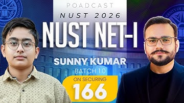 🎧 NUST 2026 NET-01 | 166 Marks Top Position — Sunny Kumar | Topper Story | From Interior to Position