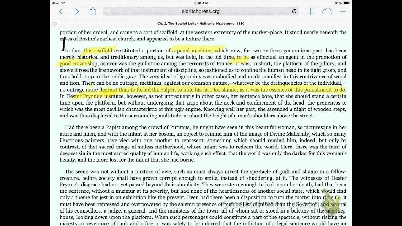 The Scarlet Letter Ch 2 7of9 YouTube