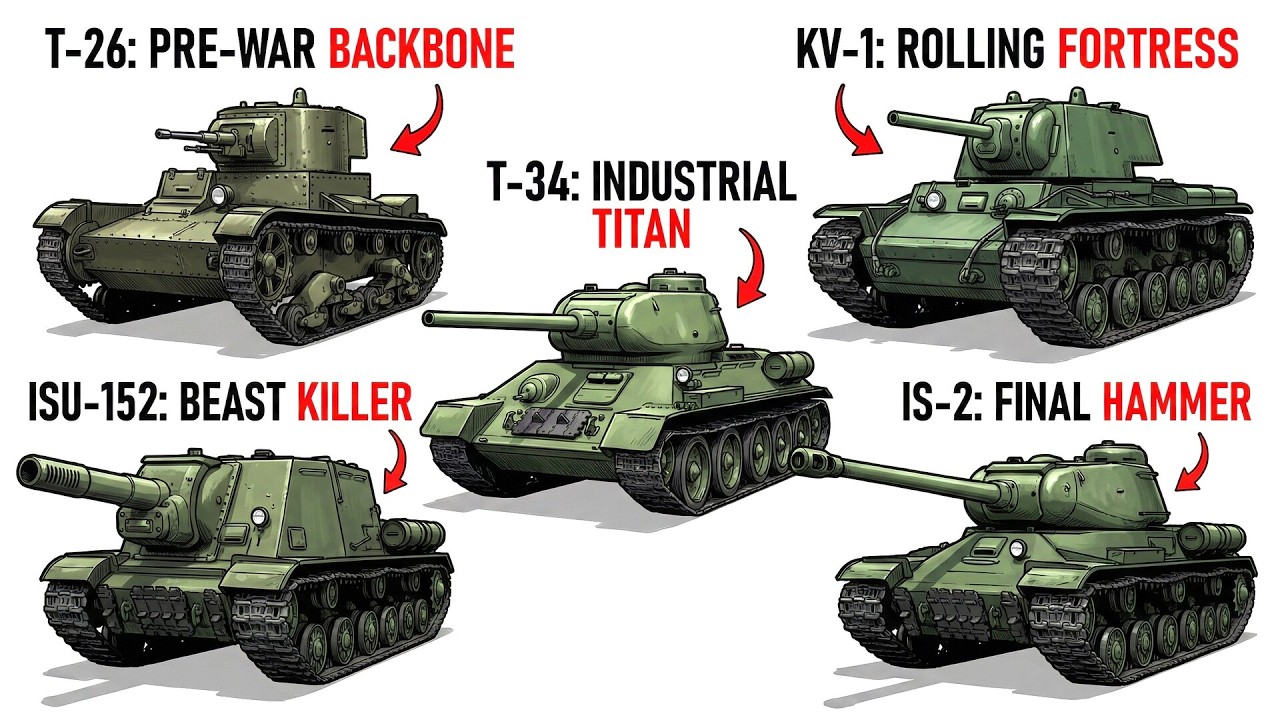 Every Soviet Tank Used in World War II Explained