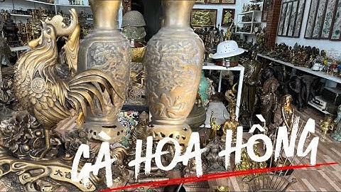 Bộ bát bửu bằng đồng _ Tượng phật thích ca _ Cặp bình đồng xưa. #đồcổcầnthơ #đồcổ